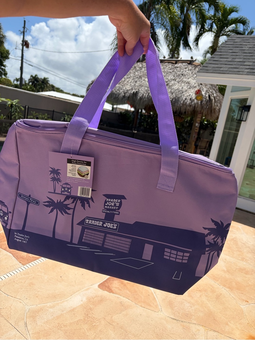Trader Joe's Purple Market Tote Bag